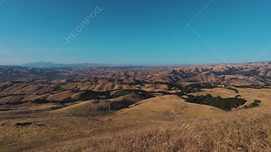 Panoramic View of East Bay Hills at Golden Hour While Hiking in Slow Motion