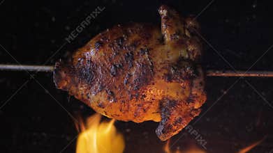 Chicken on a spit