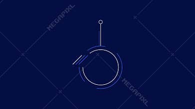 Infographic element - animated circular callout box with a vertical line