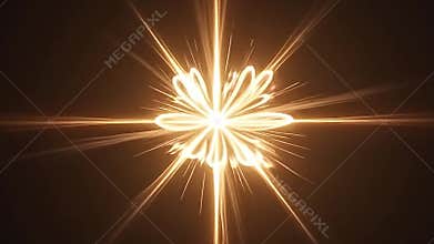 A central flare builds into a starburst smooth radiant Generative AI