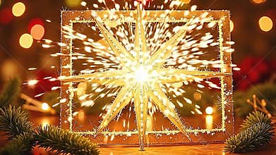 ampere gold burst irrupt complete ampere festal background, Generative AI