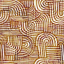 Boho zen arch modern textured seamless pattern in earth tones.