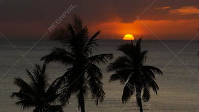 Sunset view in Santa Fe, Tablas, Romblon. Philippines.