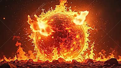 conceptual theatrical of angstrom torrid empyrean explosion, Generative AI