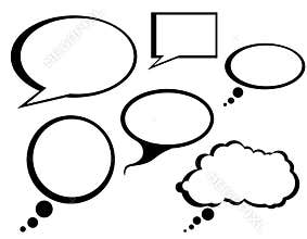 Cartoon Comic Talk Bubbles Clip Art