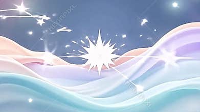 The animation builds from white to a full starburst pastel Generative AI