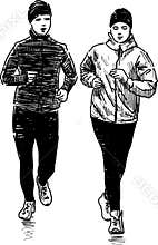 Jogging people