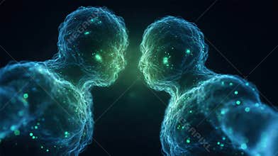 abstract microchimerism concept with scientific background