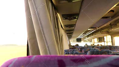 Driving inside a bus as a passanger in Belarus