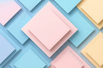 Geometric pattern of overlapping pastel rhombus shapes creating a soft and soothing visual texture