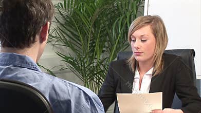 Young Woman Giving a Job Interview