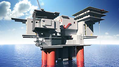 Construction of oil platform