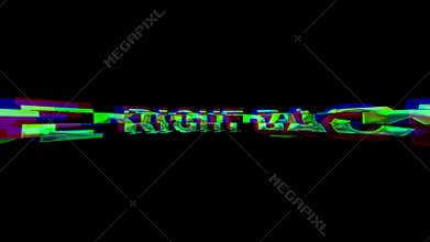 Be right back screen with digital glitch effect