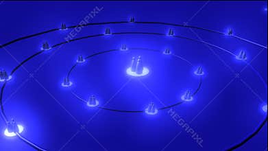 Concept animation of people connected in Business