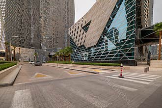 Futuristic Architecture and Streetscape in KAFD, Riyadh.