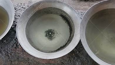 Preparing palm brandy - Myanmar