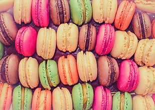 Colourful macaroons