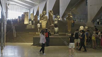 Giza, Egypt- July 26 2025: The Statue of Ramesses II in The Grand Egyptian Museum or Giza Museum