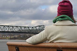 Admiring the bridge