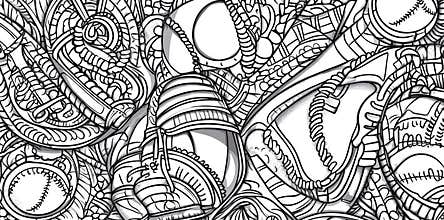 modern softball sport baseball bat glove cartoon scarf isolated repeat wallpaper tile background design illustrated with