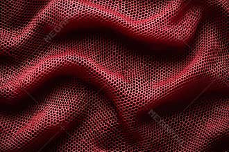 The background features a sports wear texture with red jerseys for football, basketball, volleyball, hockey, rugby