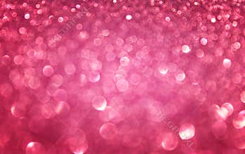 Pink abstract glitter bokeh lights. defocused lights background.