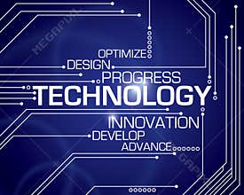 Technology Word Background