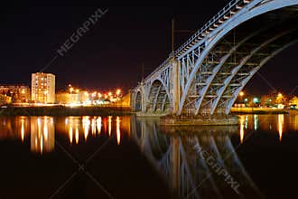 Old Railway Bridge By Night