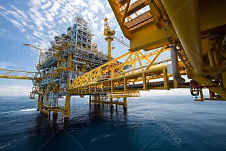 Oil and gas platform in offshore