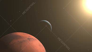 planets in the solar system in outer space