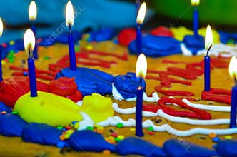 Chocolate chip cookie birthday cake