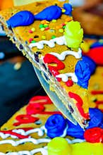 Chocolate chip cookie birthday cake