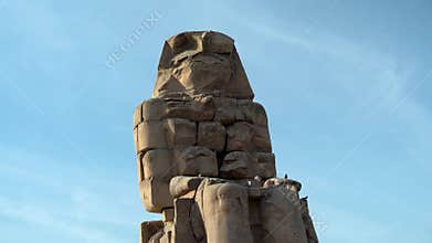 View of the Great Egyptian statue of the Colossus of Memnon
