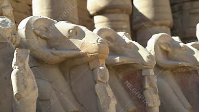 Avenue of Egyptian Sphinxes of Rams in Karnak