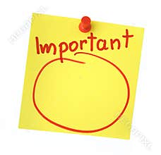 Important note