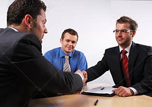 Handshake over signed cotract