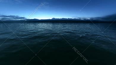 Flight over the ocean