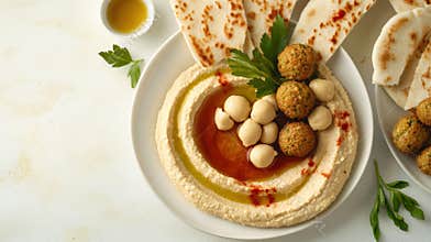 Delicious Hummus with Falafel