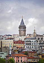 Istanbul 05-2012 (133) Cityscape with the Galata Tower