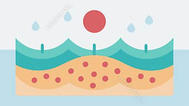 Protective Shield An image of skin with a protective layer made of exosomes enveloping it symbolizing rejuvenation and