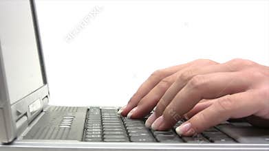 Typing on a Laptop