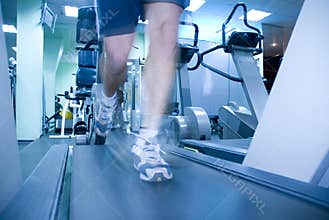 Man in fitness club