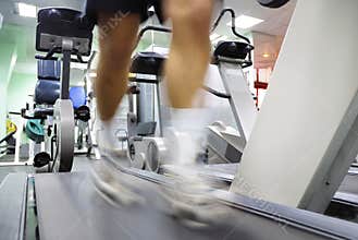 Man in fitness club