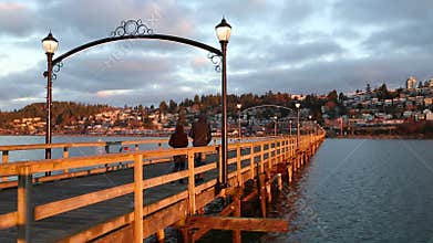 White Rock Pier Sunrise Walk, British Columbia