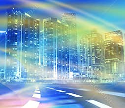 Abstract background illustration of fast traffic motion