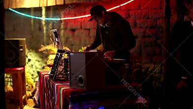 Cool DJ in bar