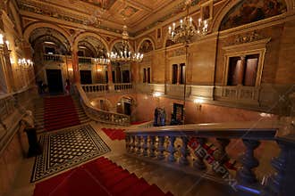 Hungarian State Opera (Magyar Allami Operahaz), a venue with ceiling frescoes