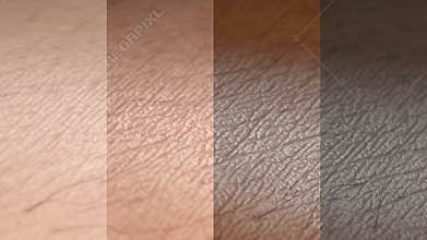 Clean skin surface macro, different tones, 4k looped switch