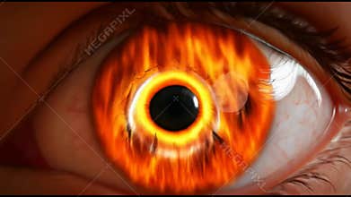 The video uses eye closeups to symbolize passion and strength