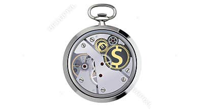 Stopwatch works with coins signs